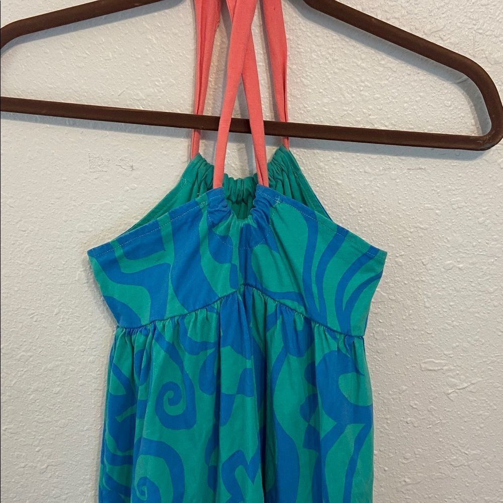 Mini Boden Blue & Green Tiered Maxi Dress Size 9-10 Y - Picture 6 of 11